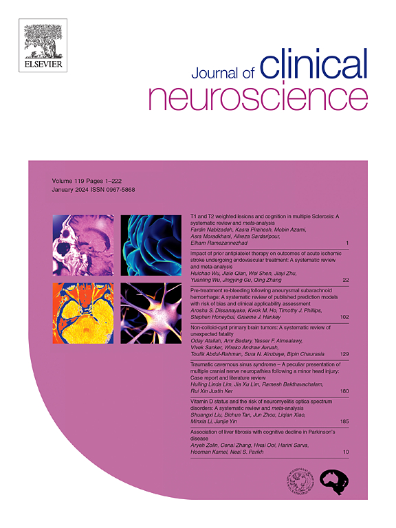 Go to journal home page - Journal of Clinical Neuroscience